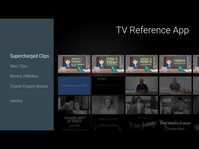 TV reference app demo