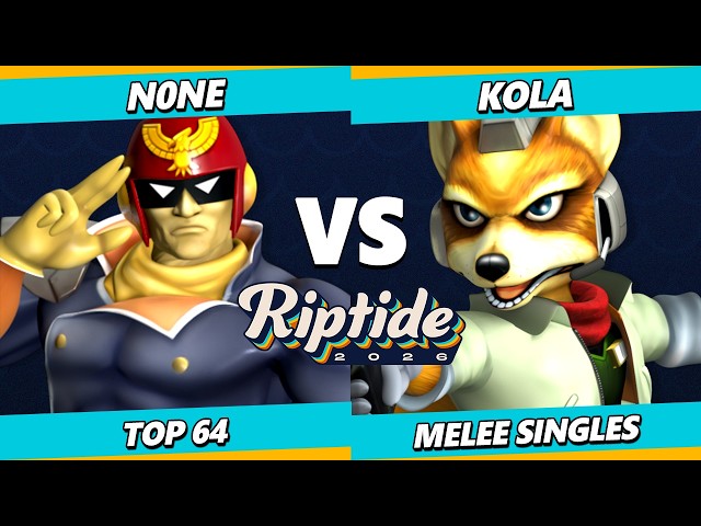 Riptide 2026 - n0ne (Captain Falcon) Vs. Kola (Fox) Smash Melee - SSBM