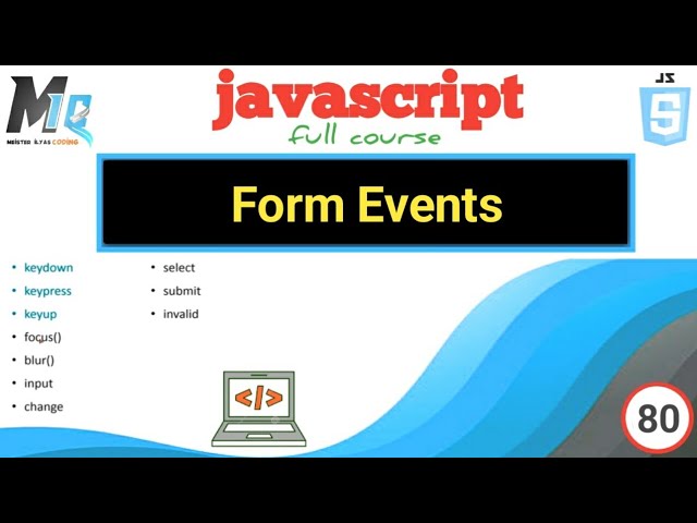 Javascript Form Events // with basic events Urdu Hindi