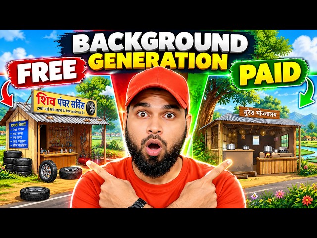 FREE vs PAID Background Generation 🔥 | How to Create Professional Backgrounds for Cartoon Videos? 😱