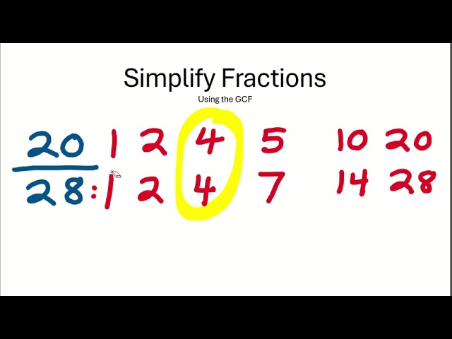 How to Simplify Fractions Using the GCF | 6th Grade Math