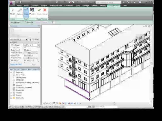 Revit Structure - Linking an Architectural Model and Copying Shared Elements