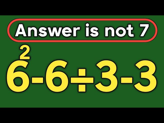 6²-6÷3-3 = ❓ / Can you solve this simple math question / PEMDAS rules question 