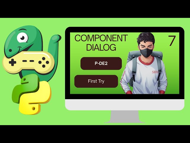 Making a COMPONENT dialog | ARCADE Python | PED 2 | 7 | #ingesrm #university #python