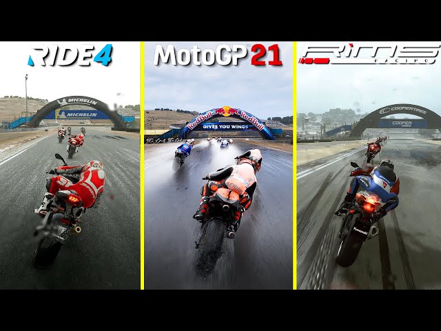 RIDE 4 vs MotoGP 21 vs RiMS Racing PS5 Ultra Realistic Next Gen Graphics Comparison