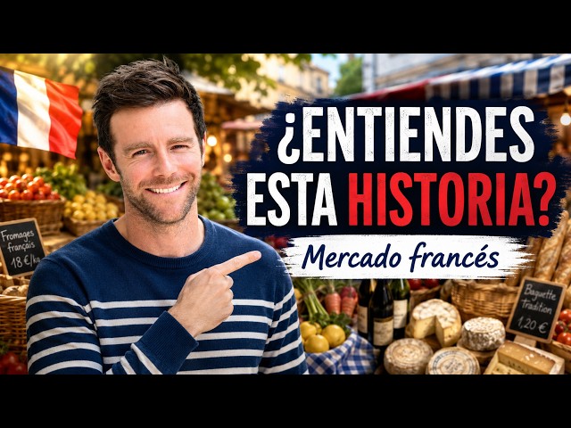 ¿Puedes entender esta historia en francés? Un paseo por un mercado francés (4 niveles)