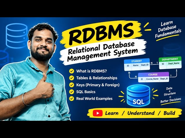 RDBMS Explained 🔥 | Relational Database Management System | DBMS Complete Basics for Beginners