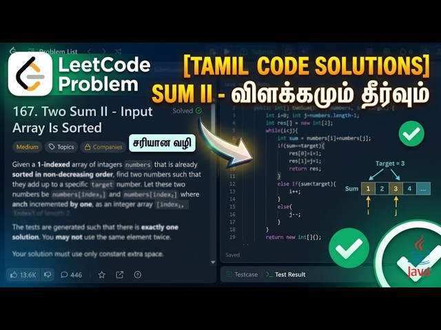 LeetCode 167: Two Sum II Explained | Easy Two-Pointer Approach! 🚀