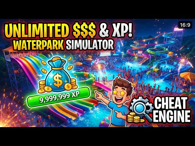 HOW TO UNLIMITED MONEY AND XP IN WATERPARK SIMULATOR WITH CHEAT ENGINE