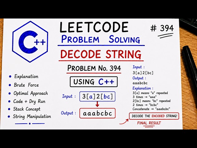 LeetCode 394 | Decode String | C++ Solution | Medium | Recursion