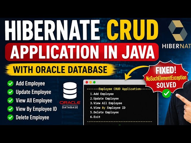 #5 Hibernate CRUD Application | Fix Scanner NoSuchElementException in Java
