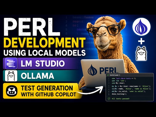 Perl development using local models with LM studio and ollama. Test generation with GitHub copilot