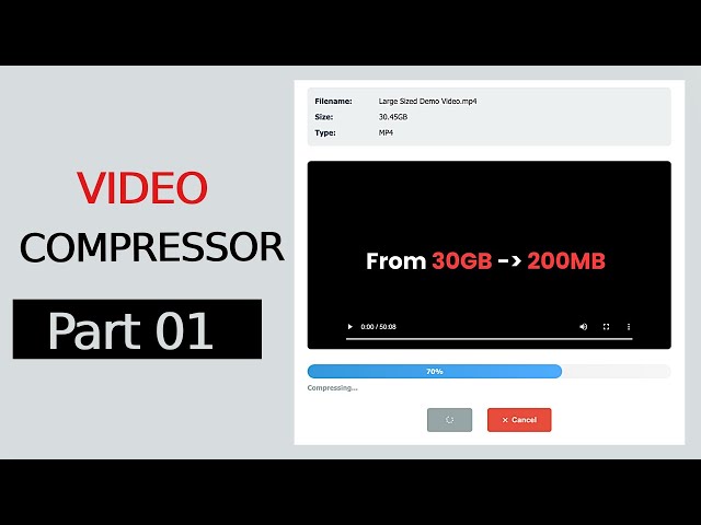 How To Compress  A Video Without Losing Quality (Reduce Video File Size)  Part 01 Project Demo