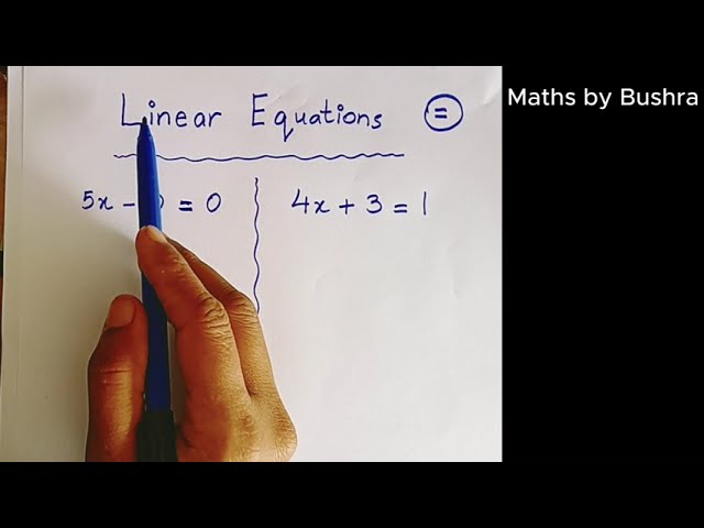 how to solve linear equations in urdu/ hindi | what is a linear equation | maths by bushra