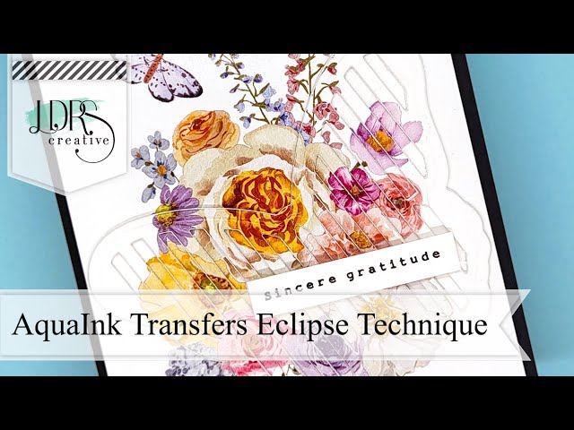 How to Use AquaInk Transfer Sheets | Simple Eclipse Card Tutorial