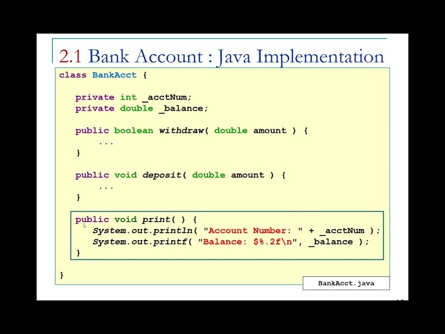 CS1010X Lecture 15a - OOP, Java Encapsulation