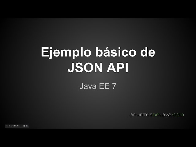 Ejemplo Básico de JSON API - Java EE 7