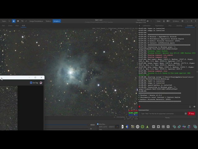 Siril and Photoshop processing Seestar S50 NGC 7023 Iris Nebula