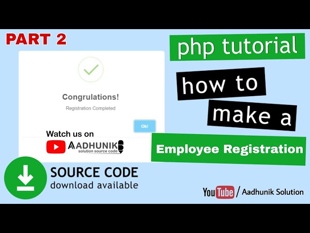 php employee login regitration system using pdo in php source code | part 2