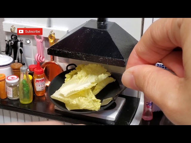 Re-Ment Cooking with REAL vegetable 🥬 | Mini Kitchen | Dinner