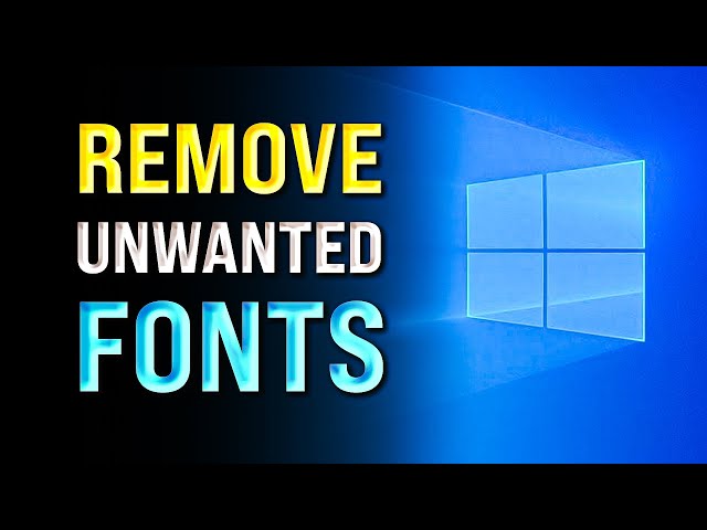 How to Uninstall Fonts Windows 10 / Windows 11