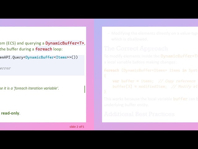 How to Modify Elements in a DynamicBuffer in Unity ECS