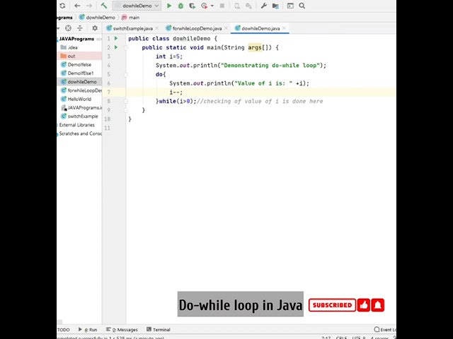 Do while loop in Java | Java programs #java #javaloop #javaprograms