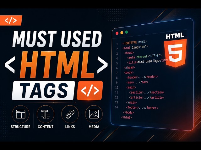 Essential HTML Tags You Need to Know (Complete Guide)