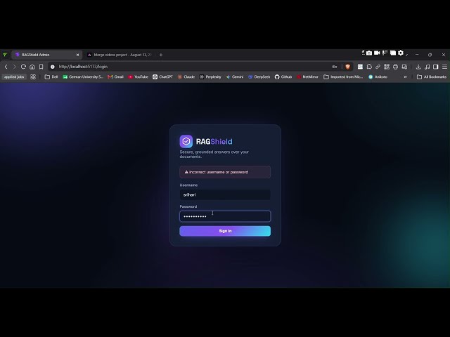 RAGShield — Secure Enterprise RAG with ACL-Aware Hybrid Retrieval | FastAPI + Qdrant + Ollama