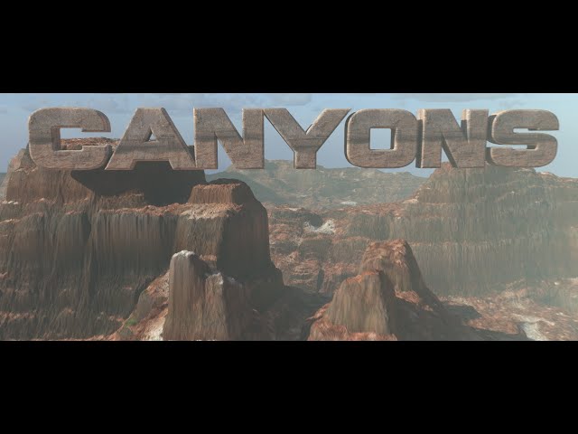 Procedural Material Test: "Canyons" (Redshift Render, 4K, HDR)