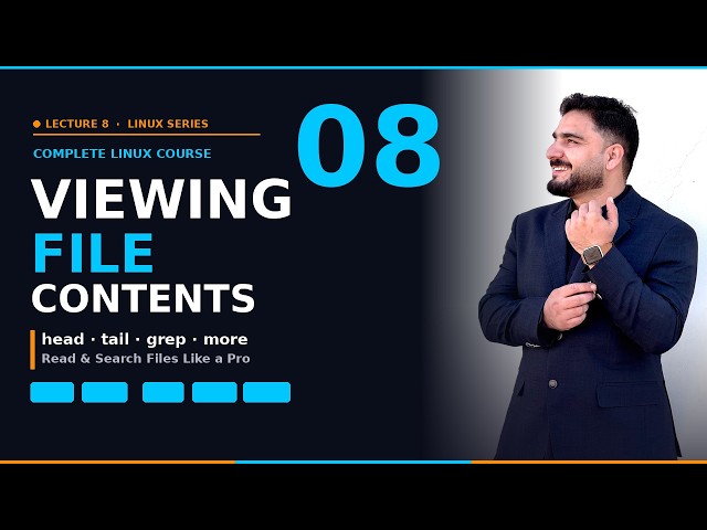 Linux for Beginners | Lecture 8: Viewing File Contents head, tail, grep & more Complete Linux Course