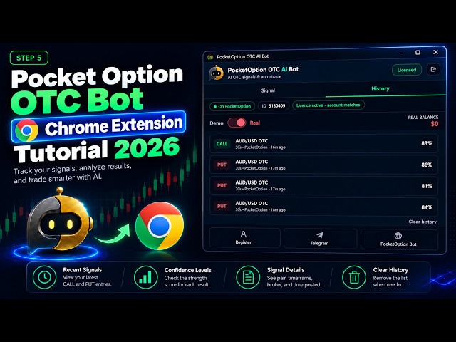 Pocket Option OTC Bot Chrome Extension Tutorial