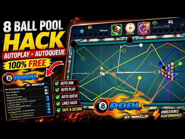 8 Ball Pool Autoplay Cheto New App How to Use Aimking Autoplay and Autoqueue Full Setup 😍