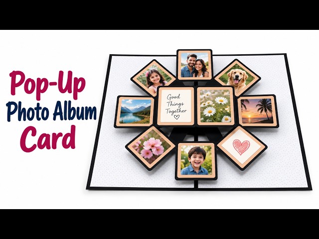 Pop-Up Photo Album Card | Easy Handmade Photo Card Tutorial | DIYBlaster