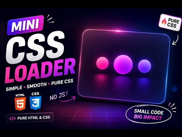 🔥 CSS Loader Animation in  Seconds! | Pure HTML & CSS
