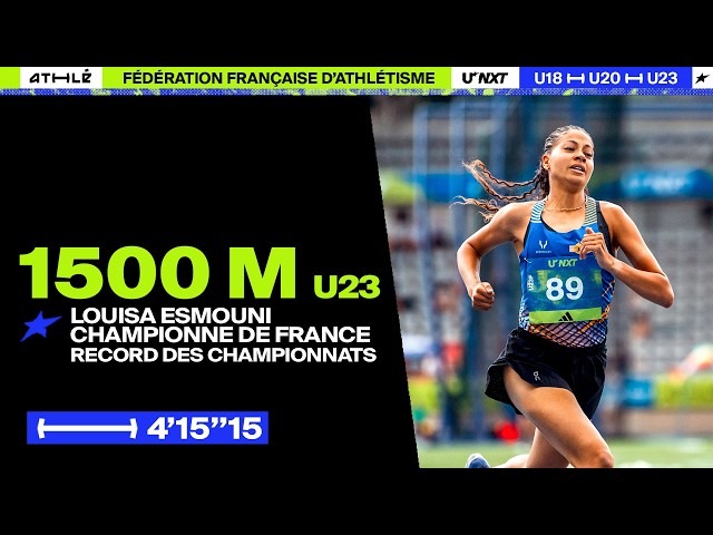 Louisa Esmouni arrache le titre U23 et le record des championnats au finish sur 1500 m | Paris 2026