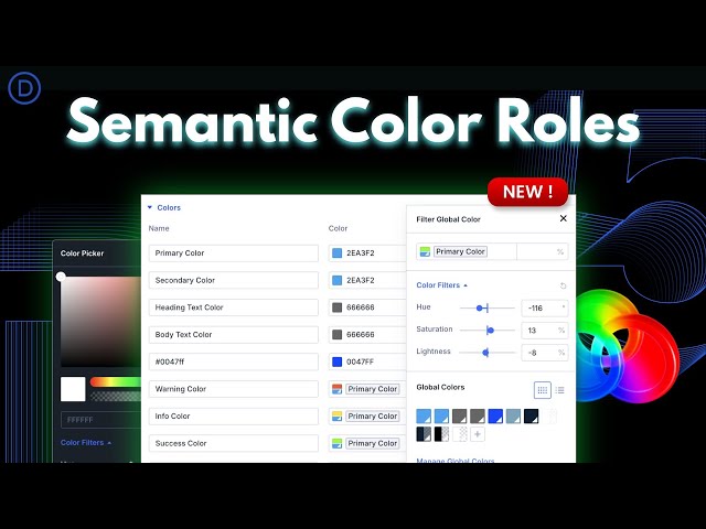 How To Build Semantic Color Roles With Relative HSL In Divi 5 (Primary/Info/Warning)