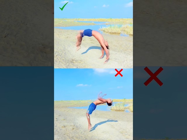 Learn Backhandspring 🔥Step-by-step🚀#Tutorial #Skills #trending  #Shorts #viral