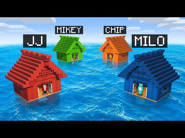 Milo vs Chip vs Friends: WATER House Battle in Minecraft