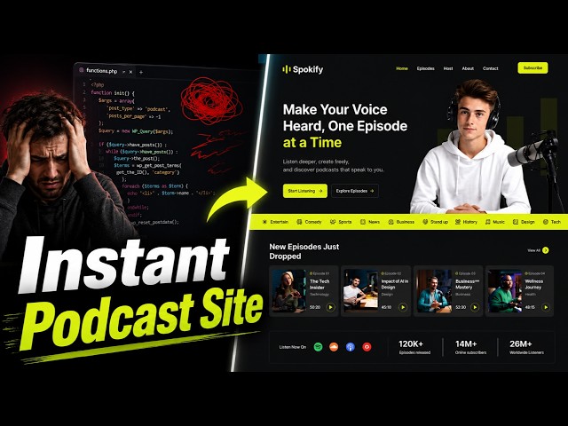 How to Create a Podcast Website in WordPress using Elementskit