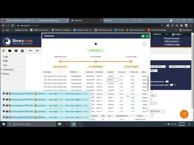 Unstoppable Binary com Bot Free download for low account balance