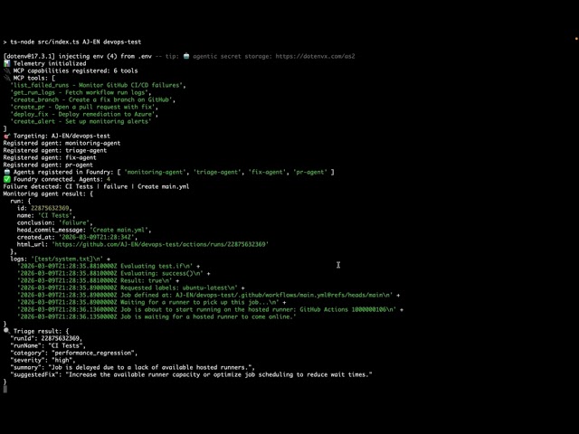 Intelligent DevOps Orchestrator — AI Dev Days Hackathon 2026 Demo