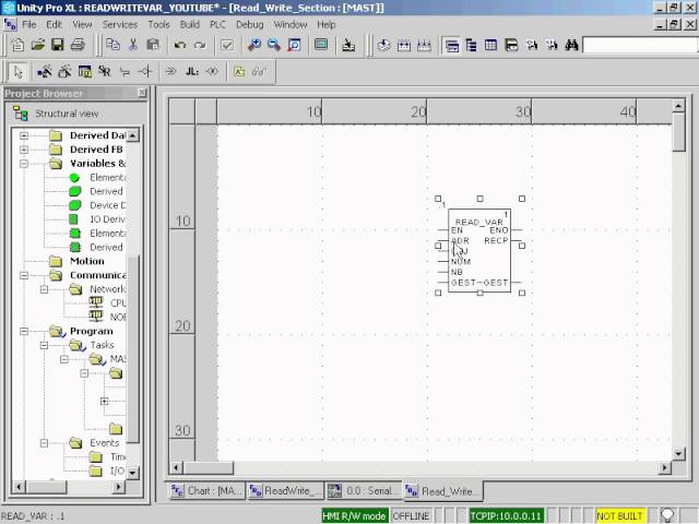 Unity Pro - Read from a Modbus Serial RS485 Device - Read_Var