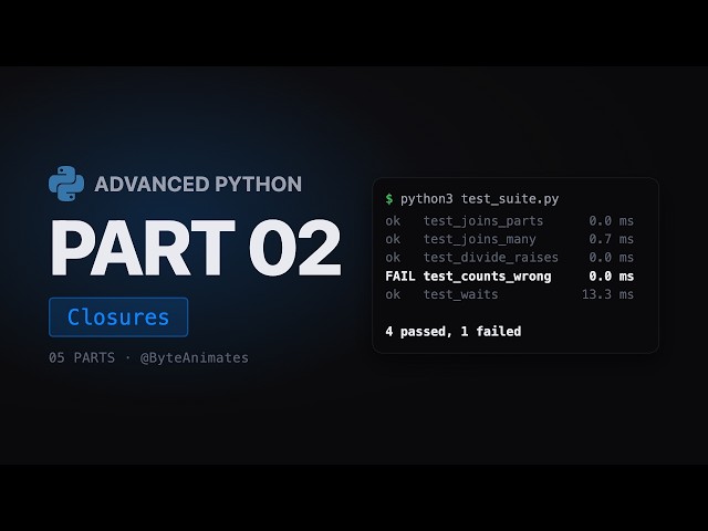 Advanced Python, Part 2: Closures #python #pythontutorial #coding