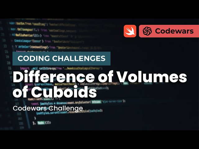 Swift Coding Challenges | Codewars - Difference of Volumes of Cuboids [ENGLISH]