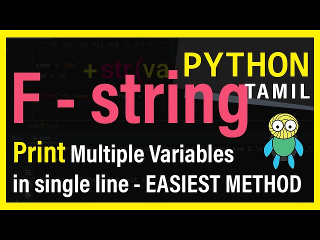 Simplify Your Python Code with F-Strings: A Step-by-Step Tutorial | Python | Tamil