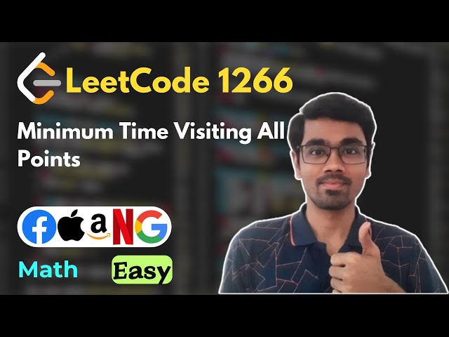Minimum Time Visiting All Points | LeetCode 1266 | Math