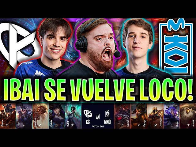 IBAI SE VUELVE LOCO CON KOI! 😱EL CASTEO MÁS ÉPICO🔥 - KC vs KOI LEC VERSUS 2026 ESPAÑOL IBAI COSTREAM