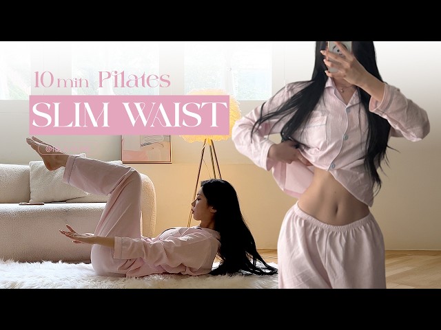 Get a Slim & Tiny Waist & Flat Stomach! ✨ Your New 10 MIN Abs Pilates (No Cap)