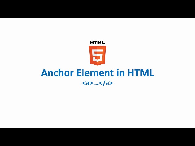 Anchor Element in HTML